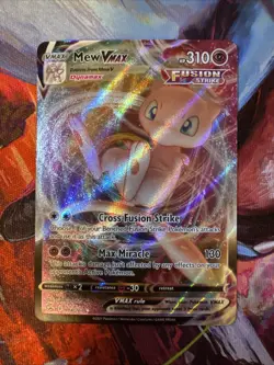 Pokemon TCG Mew VMAX 114/264 Fusion Strike Holo Card Raw NM - Image 1