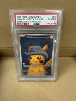 (ART CARD) Pokemon Pikachu with Grey Felt Hat - Image 1