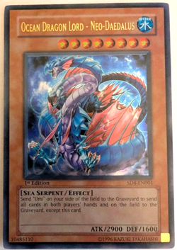 Ocean Dragon Lord Neo-Daedalus 1st Edition SD4-EN001 Ultra RARE YuGiOh TCG Card - Image 1