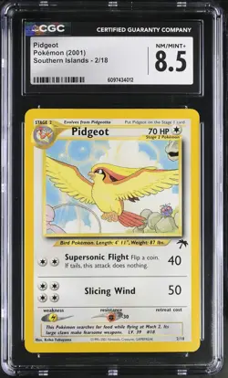 CGC 8.5 Pidgeot Southern Islands 2/18 Graded Pokemon Card - Image 1