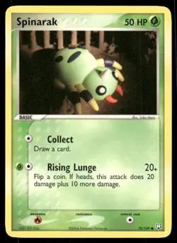 Pokemon Cards Spinarak 78/109 NON HOLO EX Team Rocket Returns Common NM - Image 1