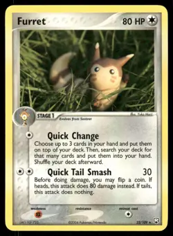 Pokemon Cards Furret 22/109 NON HOLO EX Team Rocket Returns Rare NM - Image 1
