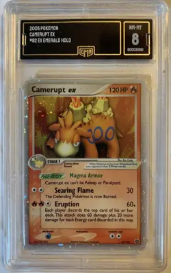 GMA 8 Camerupt Ex 92/106 Holographic Pokemon Card - Image 1