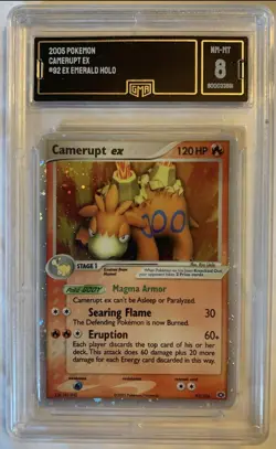 GMA 8 Camerupt Ex 92/106 Holographic Pokemon Card - Image 2