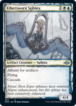 ETHERSWORN SPHINX x4 ~mtg NM-M Modern Horizons 2 Unc SHOWCASE Sketch - Image 1