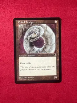 Coiled Tinviper - Tempest Vintage Magic The Gathering MTG 90’s Classic TMP - Image 1