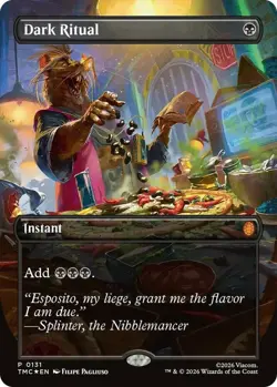 MTG Dark Ritual - Foil - Borderless, NM-Mint, English Commander: Teenage Mutant - Image 1