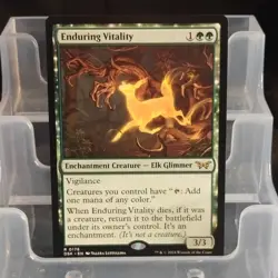 Magic: The Gathering Enduring Vitality Duskmourn Green Rare Enchantment Creatur… - Image 1