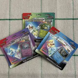 Pokemon TCG Scarlet Violet Prismatic Evolutions Tech Sticker Collection Lot of 3 - Image 1