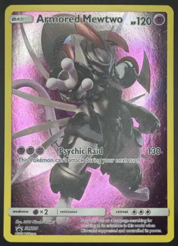 Pokemon TCG Armored Mewtwo Full Art Holo Promo SM228 MP/LP - Image 1