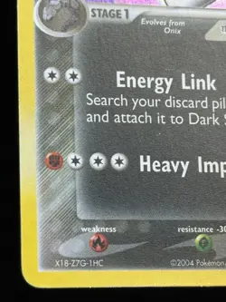 Pokemon TCG Dark Steelix 10/109 Team Rocket Returns Stamped Reverse Holo - Image 4