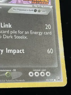 Pokemon TCG Dark Steelix 10/109 Team Rocket Returns Stamped Reverse Holo - Image 5