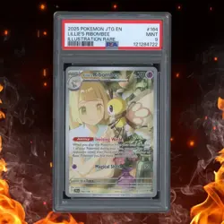 Pokemon Journey Together LILLIE'S RIBOMBEE 164/159 Illustration Rare PSA 9 - Image 1