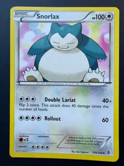 2012 Pokemon Black & White Boundaries Crossed 109 Snorlax - Image 1