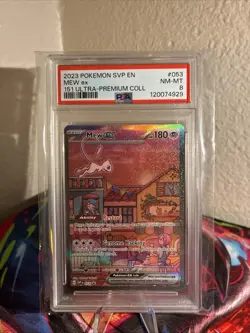 Pokemon TCG Mew EX 053 Scarlet & Violet Promo Holo Psa 8 - Image 1