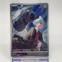 Pokemon Stevens Beldum SVP EN 207 Black Star Promo Full Art Scarlet Violet - Image 1