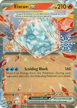 Eiscue ex - 042/197 - Holiday Calendar Stamp - NM - Pokemon Promos - Image 1