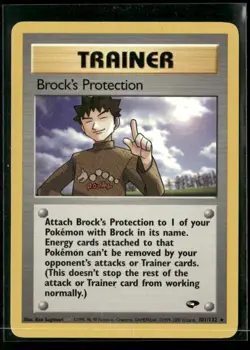 ✰ BROCK'S PROTECTION 101/132 RARE GYM CHALLENGE POKEMON ✰ DMG - Image 2