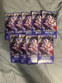 One Piece TCG The Azure Sea’s Seven OP-14 Sleeved Booster Pack Lot Of 9 Sealed - Image 1