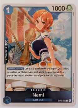 Nami OP09-050 Rare R EN NM Waifu One Piece TCG Holo - Image 1