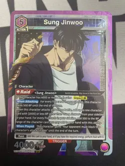 Sung Jinwoo SR UE17BT/SLG-1-021 - Union Arena: Solo Leveling - English NM - Image 1