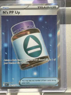 Pokemon N's PP Up Trainer-Item Full Art Foil Rare Card 262/217 - Image 1