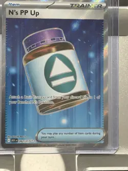 Pokemon N's PP Up Trainer-Item Full Art Foil Rare Card 262/217 - Image 2