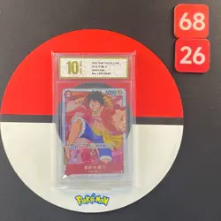 Monkey D Luffy OP01-024 Super Rare ROMANCE DAWN ONE PIECE Card Game Jap Grade10 - Image 1