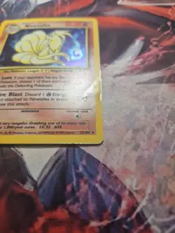 Ninetales 12/102 Holo Unlimited Pokemon Card Base Set 1999 MP - Image 3