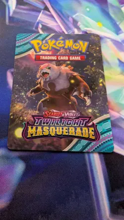 Pokemon TCG Twilight Masquerade Trainer Tips Art Card Ft. Bloodmoon Ursaluna Ex - Image 1