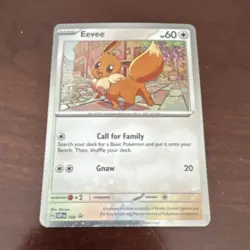 Pokemon Eevee SVP Promo Holo Card 200 HP60 Call for Family Gnaw - Image 1