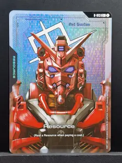 GUNDAM TCG CARD GAME RESOURCE RED GUNDAM R-013 C+ FOIL ENGLISH GD02 Near Mint - Image 1