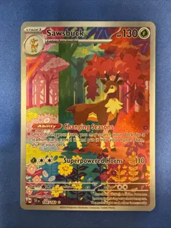 Pokemon TCG Sawsbuck Card 166/162 SV05: Temporal Forces NM Condition - Image 1