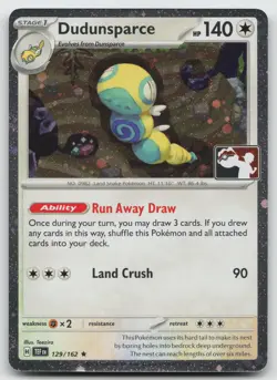 Dudunsparce Rare Holo Prize Pack Series Cards 129/162 NM - Image 1