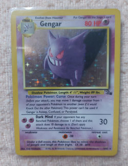 Gengar 5/62 Fossil Set Holo Rare Pokemon Card - Image 1