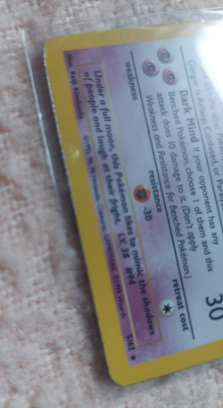 Gengar 5/62 Fossil Set Holo Rare Pokemon Card - Image 3