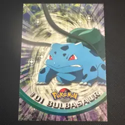 Topps TV Animation #01 Bulbasaur - Blue Logo - Pokemon Card - Series 1 - NM - Image 1