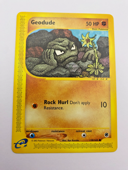 Pokemon Card - Non-Holo Geodude 110/165 Expedition *EX* e-Card Common - Image 1