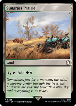 Sungrass Prairie (295) FOIL Fallout NM Land Rare MAGIC GATHERING CARD ABUGames - Image 1