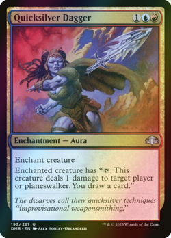 MTG Quicksilver Dagger Foil ** Dominaria Remastered ** English (NM) - Image 1