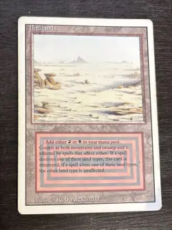 4x MTG Magic: The Gathering Badlands Revised Dual Land - LP - Image 4