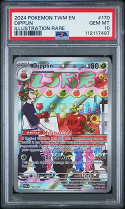 POKEMON PSA 10 2024 SV Twilight Masquerade Dipplin 170/167 Illustration Rare - Image 1