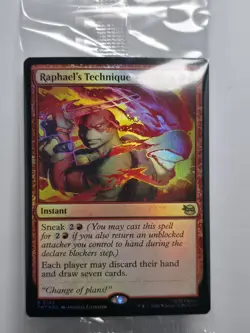 FOIL RAPHAEL'S TECHNIQUE mtg SEALED Teenage Mutant Ninja Turtles Rare - Image 2
