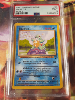 2000 Pokemon Base Set 2 Squirtle #93 Common PSA 9 Mint - Image 1