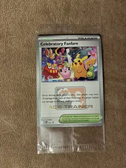 Pokemon TCG Celebratory Fanfare MEP 028 ACE Trainer Card Promo 2025 - Image 1