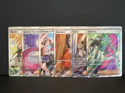Pokemon Full Art Trainer Lot (6) Friends in Paldea Janine Atticus Giacomo NM - Image 1