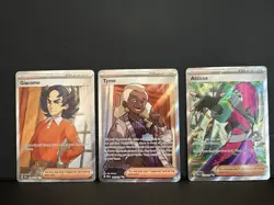 Pokemon Full Art Trainer Lot (6) Friends in Paldea Janine Atticus Giacomo NM - Image 4