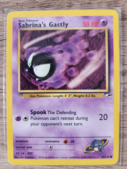 Pokemon TCG Card Sabrina's Gastly 93/132 Gym Heroes Set Unlimited WOTC LP-NM - Image 1