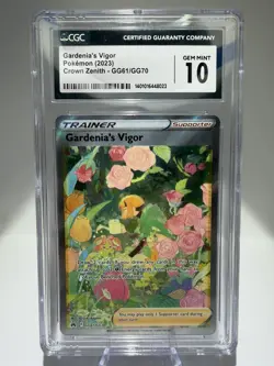 CGC 10 Gem Mint 2023 Pokemon Crown Zenith Gardenia's Vigor Full Art #GG61/GG70 - Image 1