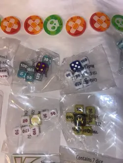 Pokemon TCG Multicolor Plastic D6 CCG Dice, Rowlet Markers Lot - Image 4